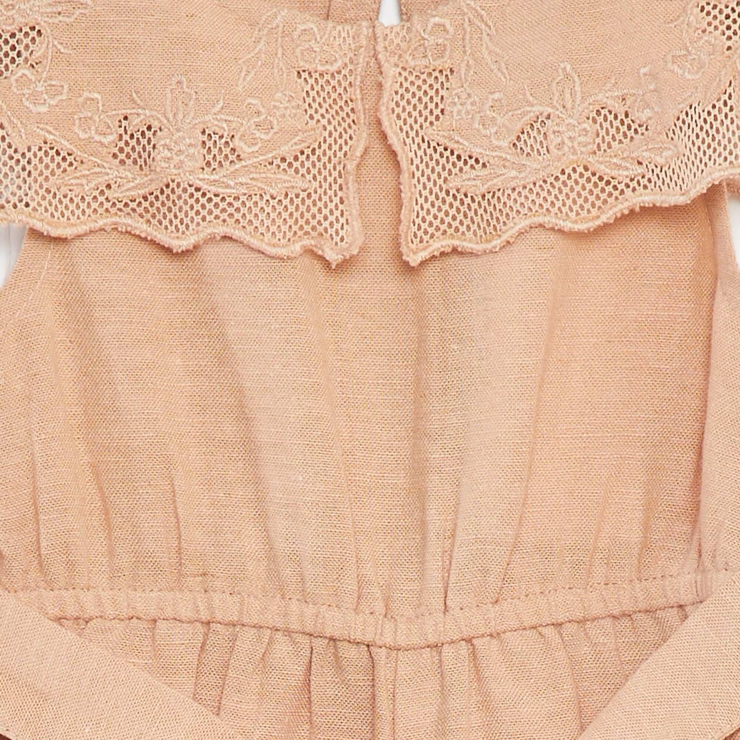 Long all-in-one with fancy collar and belt PINK