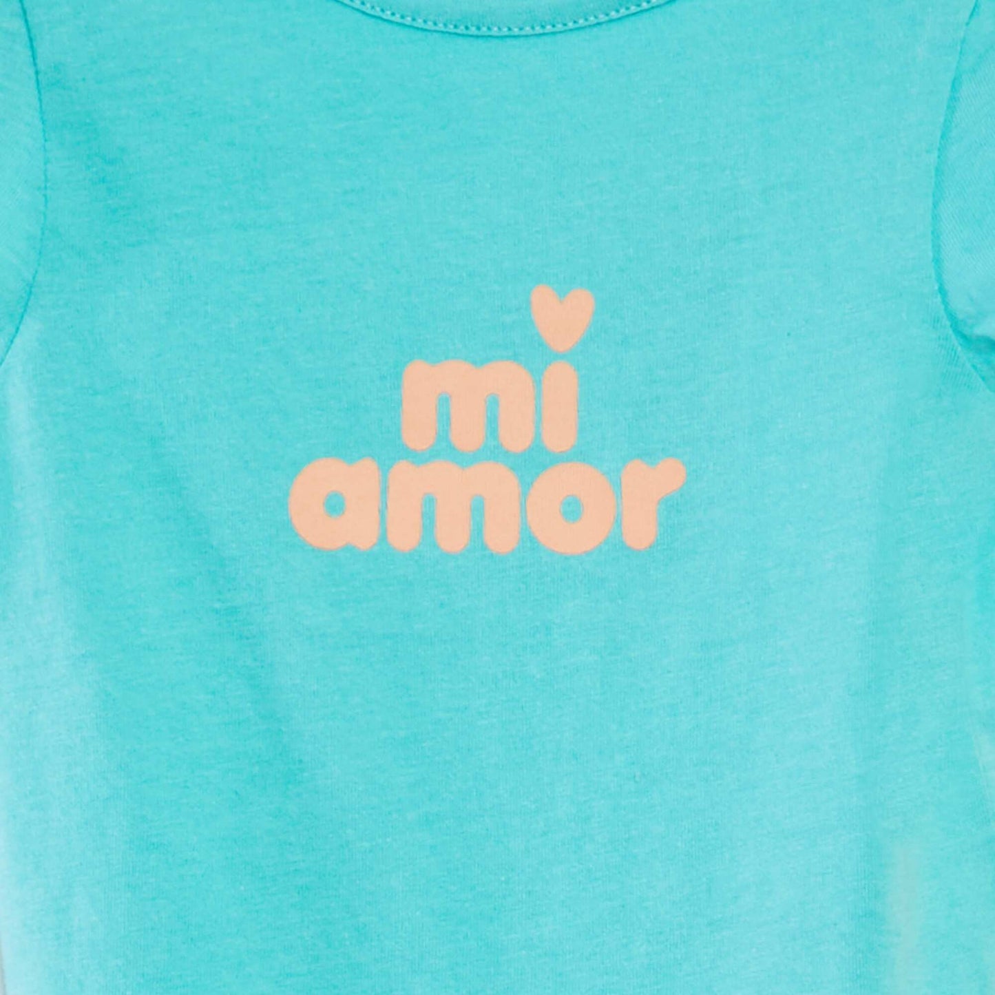 تيشرت قطن مطبوع أزرق