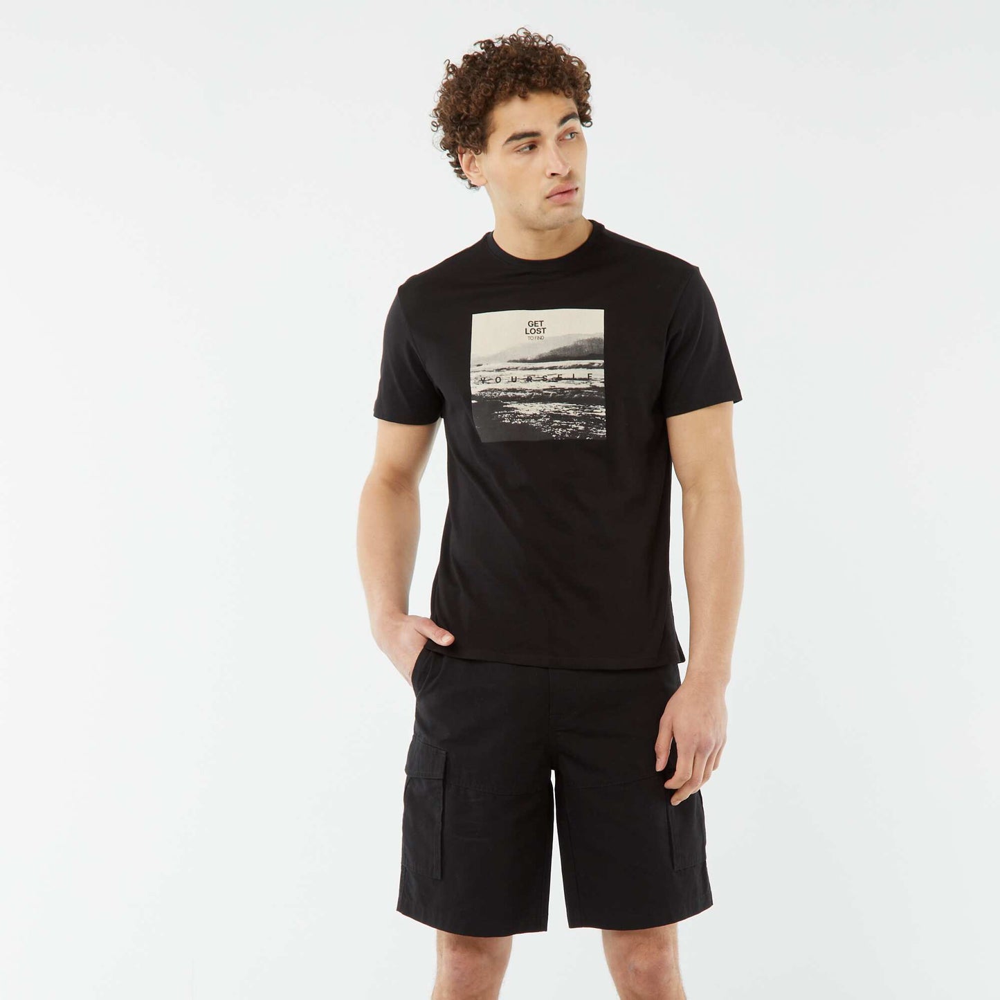 Multi-pocket Bermuda shorts BLACK