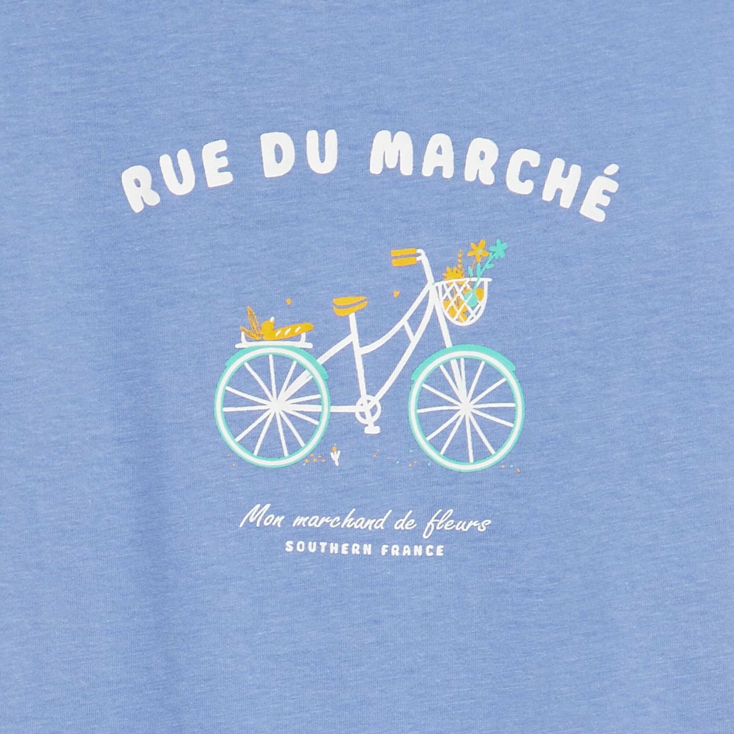 Short-sleeved printed T-shirt BLUE