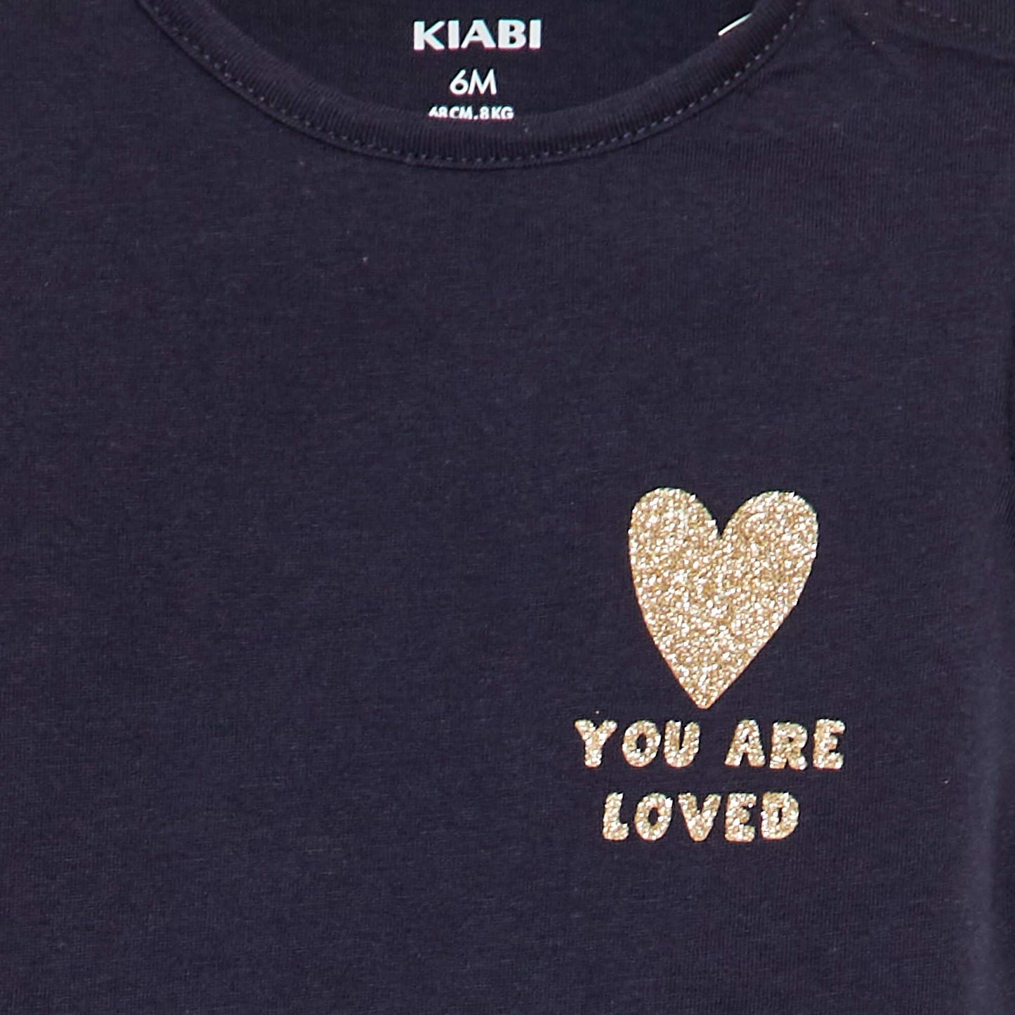 تيشرت قطن مطبوع أزرق