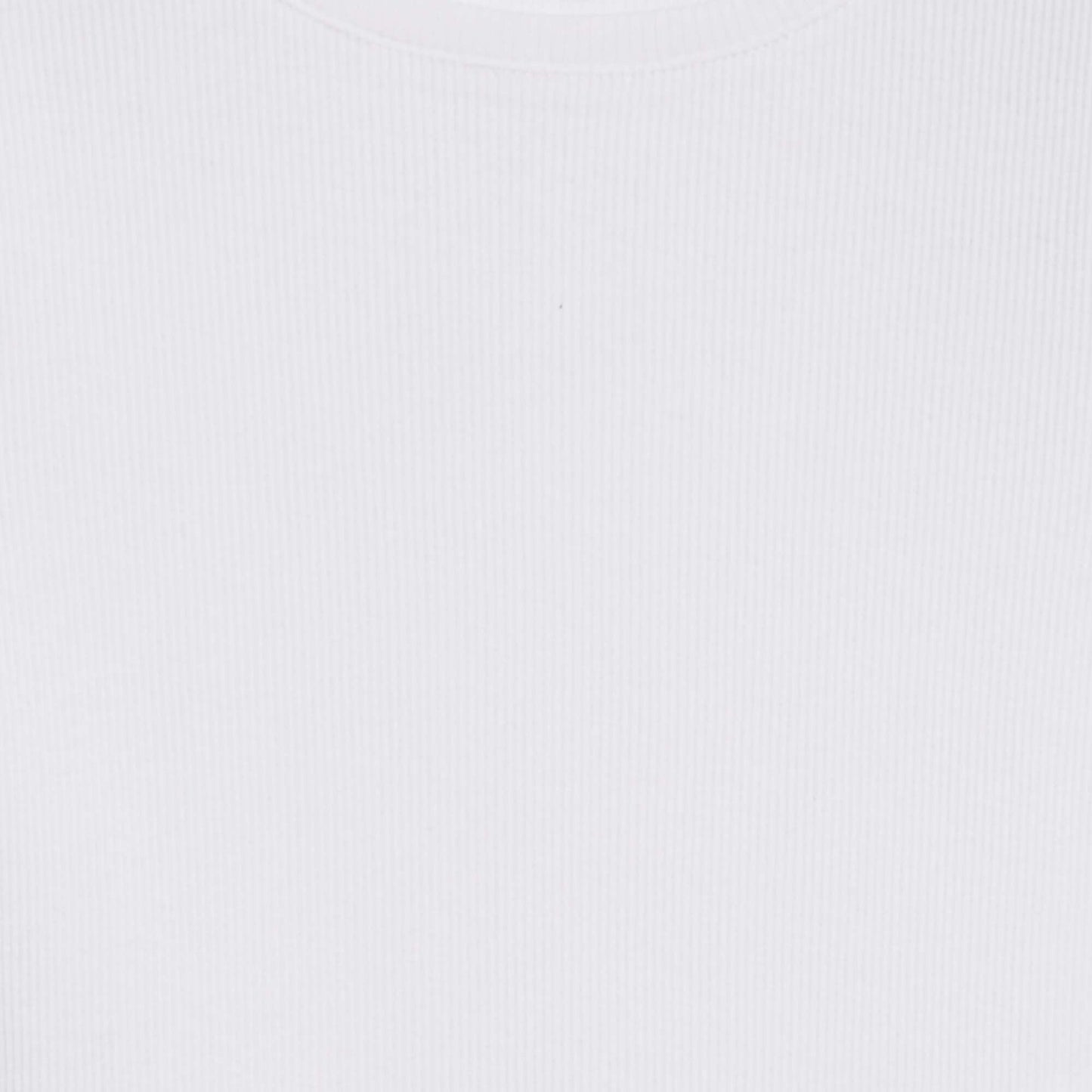Ribbed T-shirt with scalloped trim WHITE