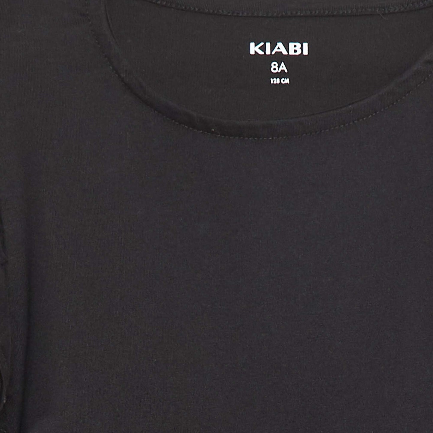 T-shirt with short ruffled sleeves BLACK