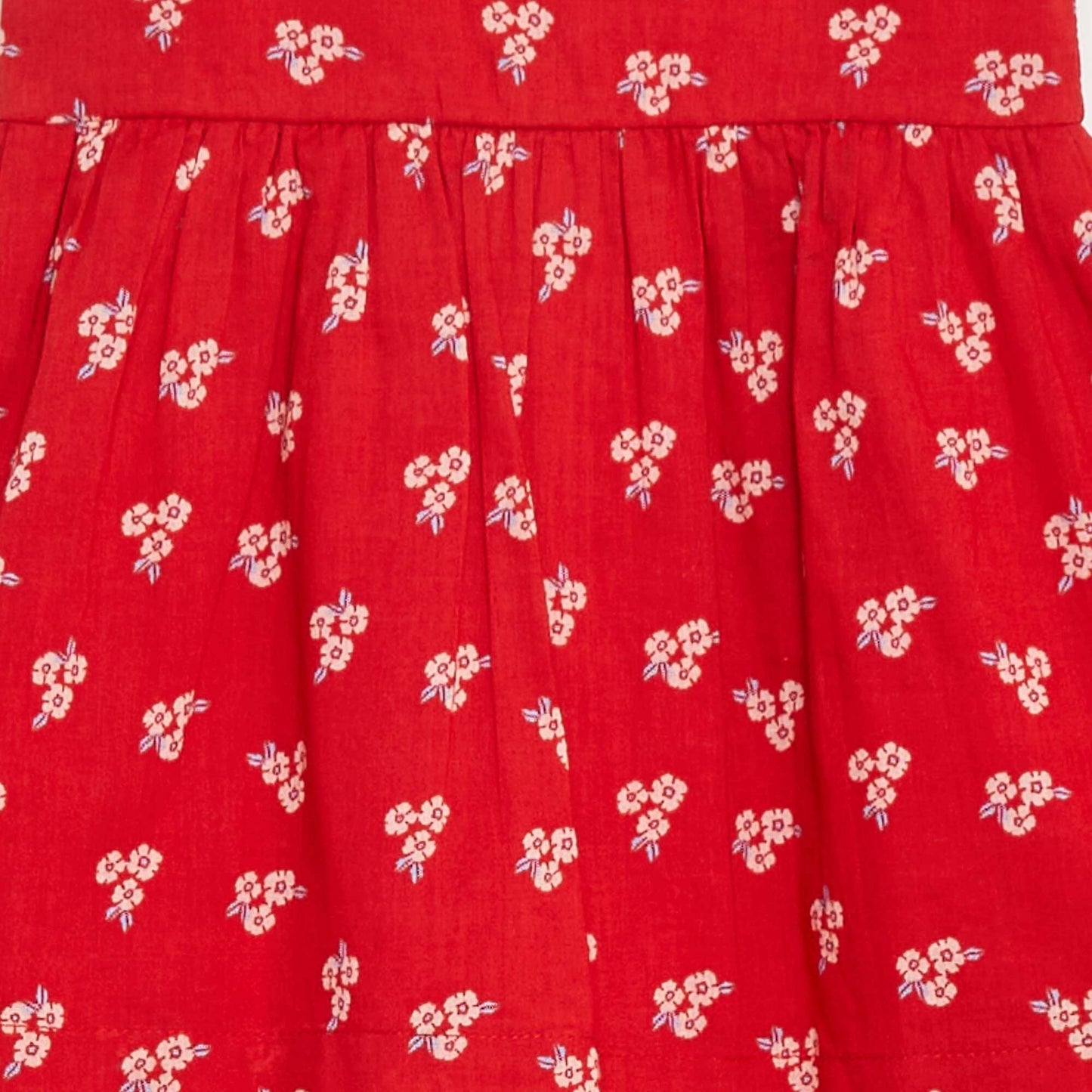 فستان فوال قطني بلا أكمام من القطن الأحمر