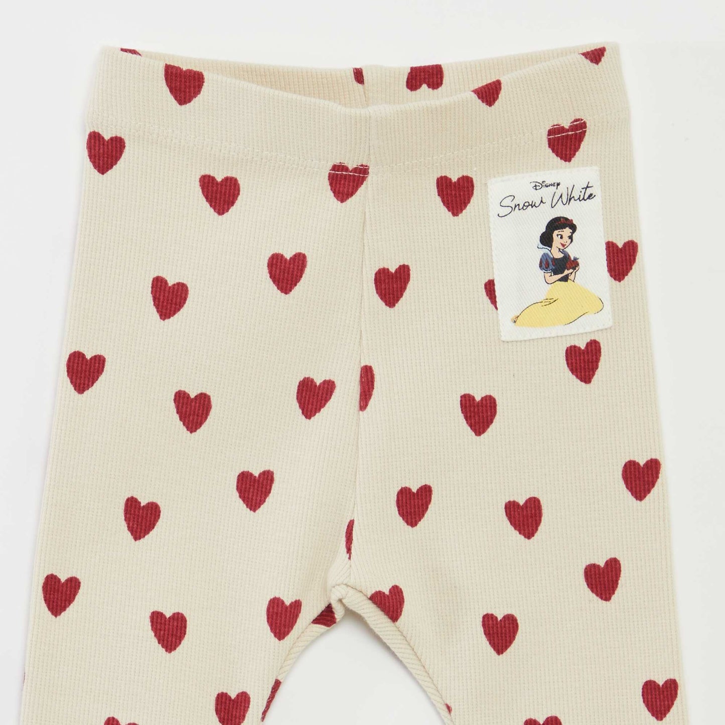 Ribbed printed leggings WHITE