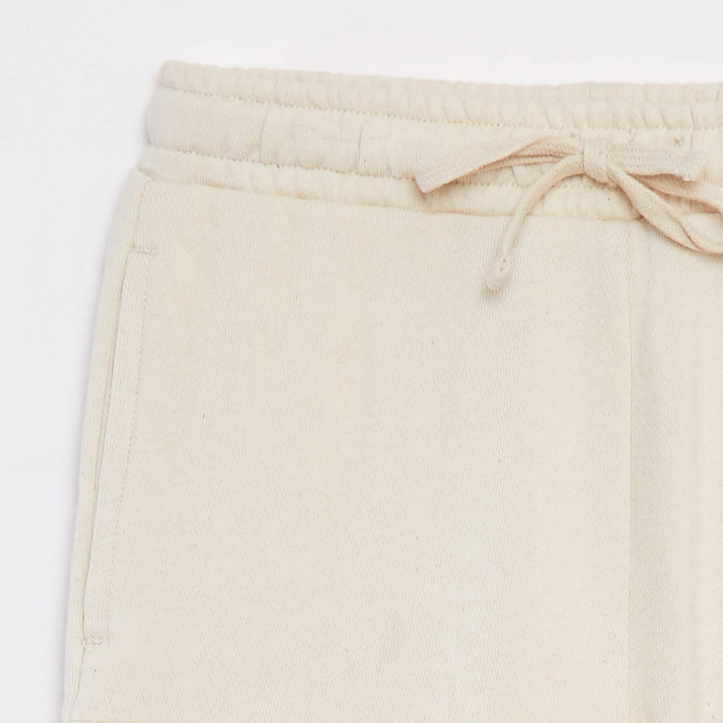 Lightweight sweatshirt fabric shorts with flap pocket WHITE