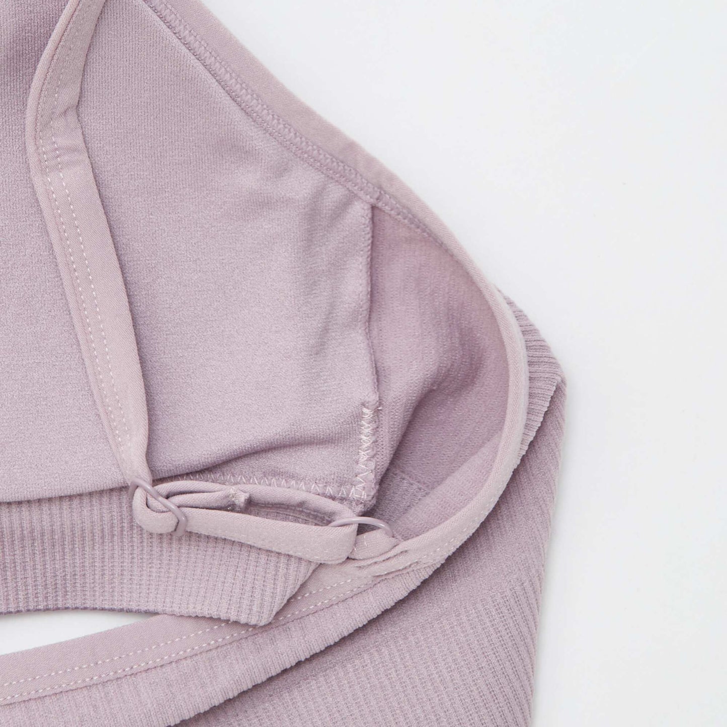 Pack of 2 ribbed bralettes PURPLE