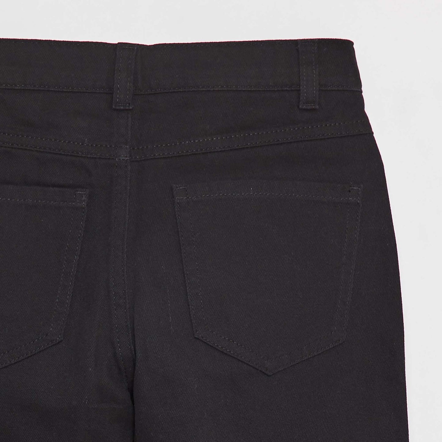Loose-fit twill Bermuda shorts BLACK