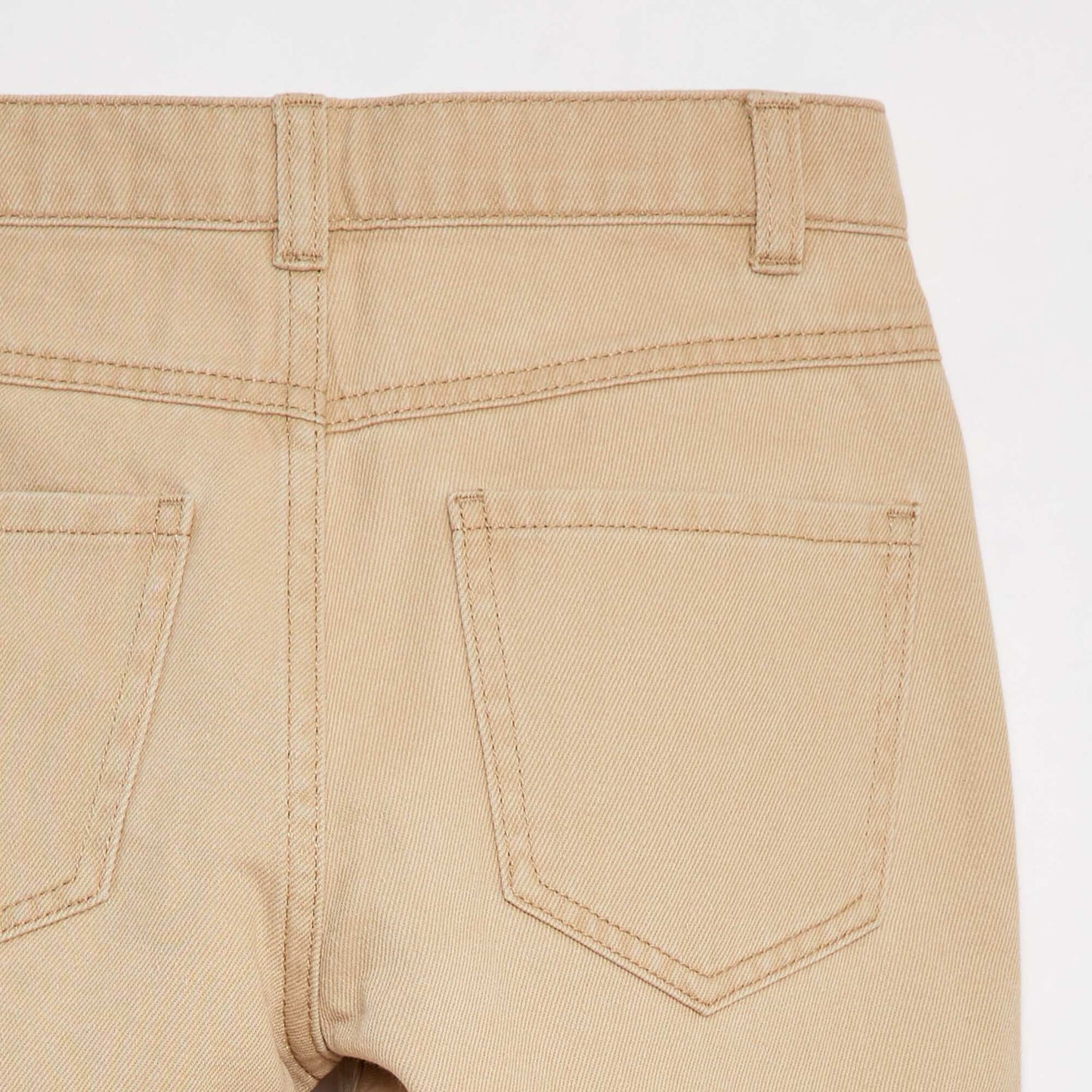 Loose-fit twill Bermuda shorts BEIGE
