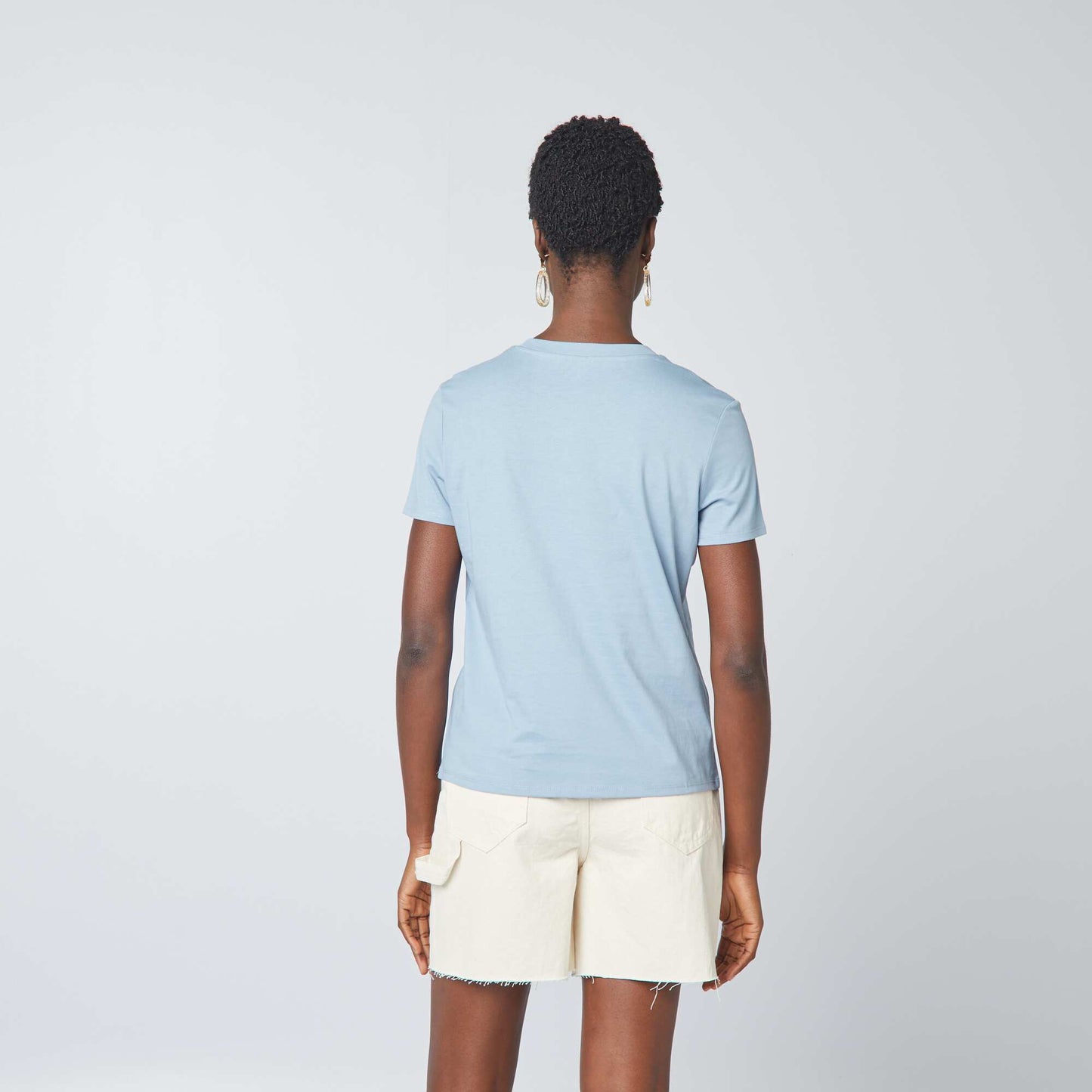 قلب التصميم البيئي تيشرت أزرق