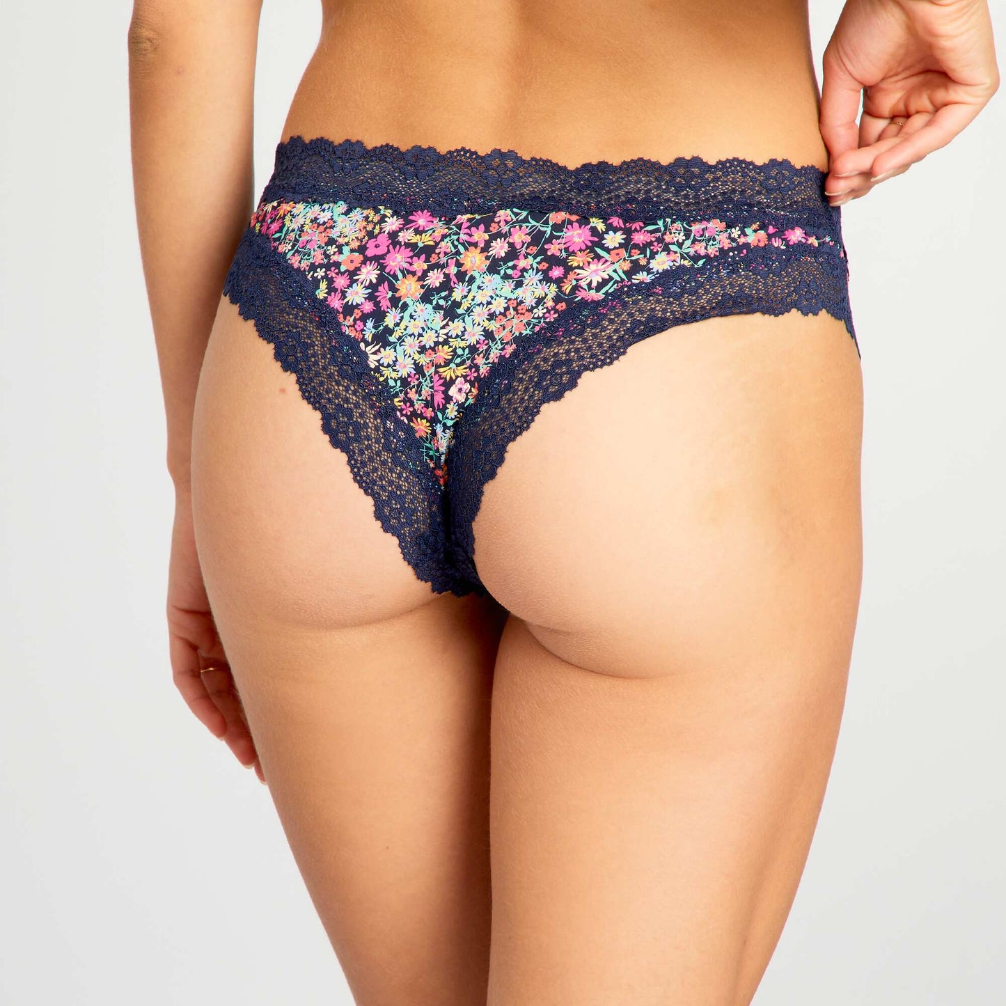 عبوة من 2 سروال داخلي برازيلي من الألياف الدقيقة أزرق