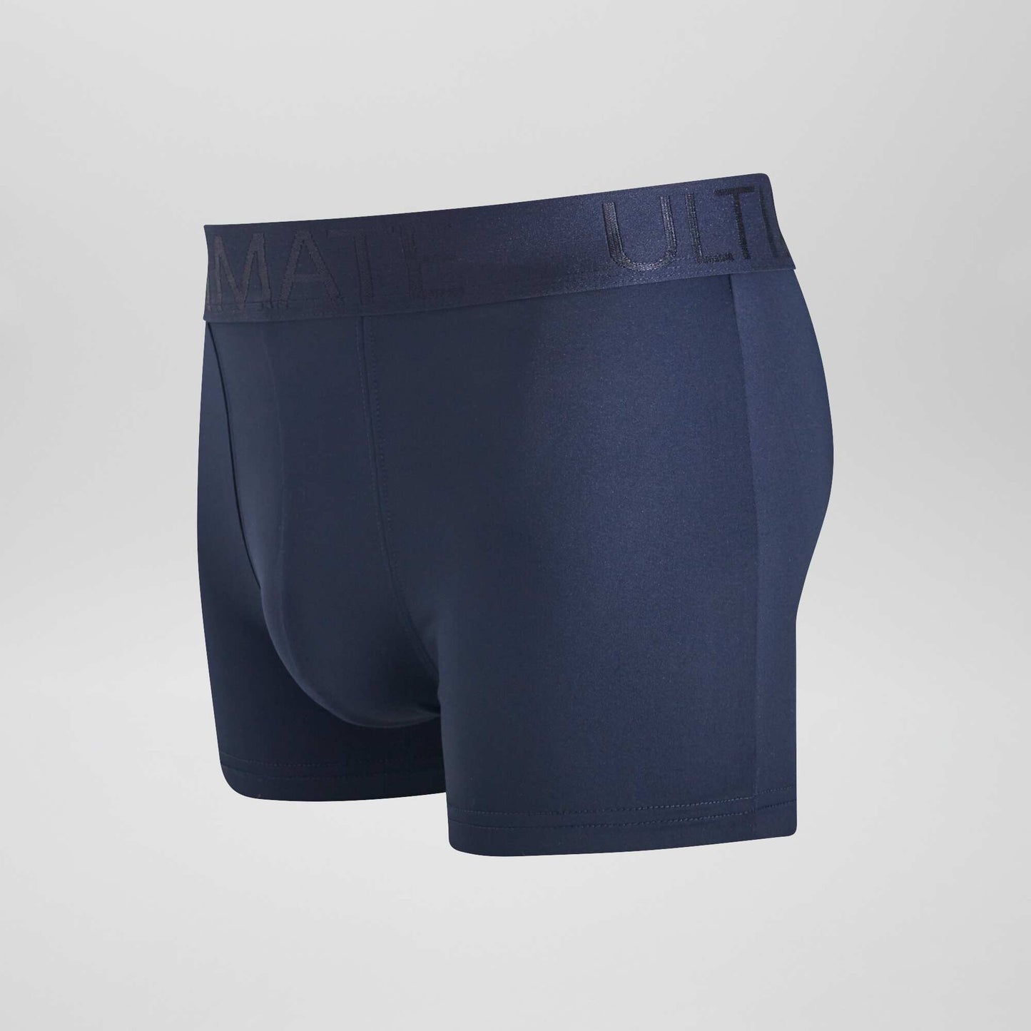 حزمة من 3 أزواج من شورت الملاكم المطاطي من الألياف الدقيقة أزرق