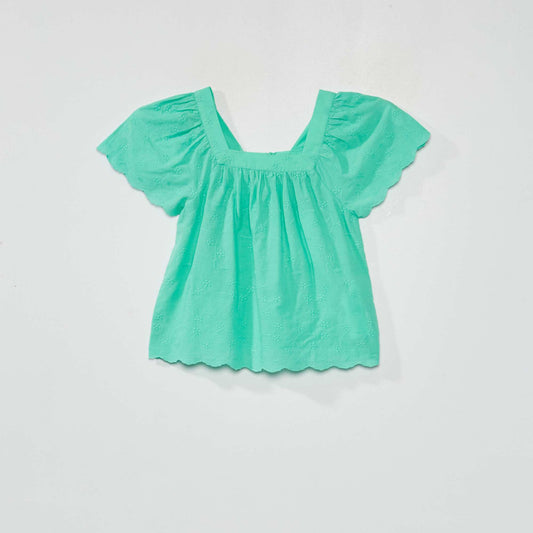Embroidered blouse GREEN