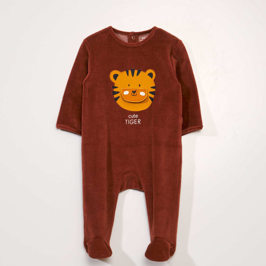 Velour sleepsuit RED_TIGER
