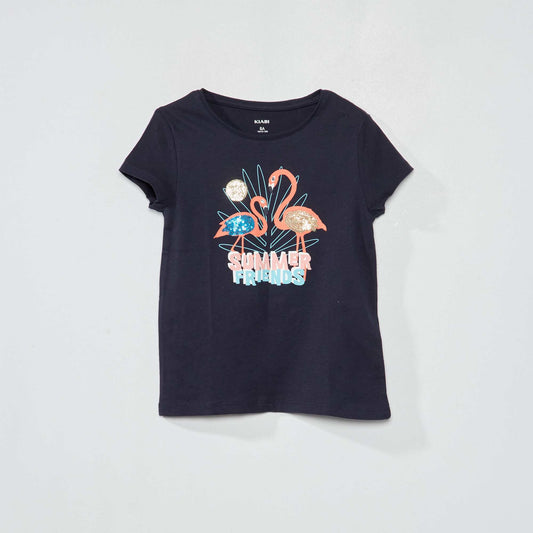 Jersey T-shirt with cute patterns BLUE