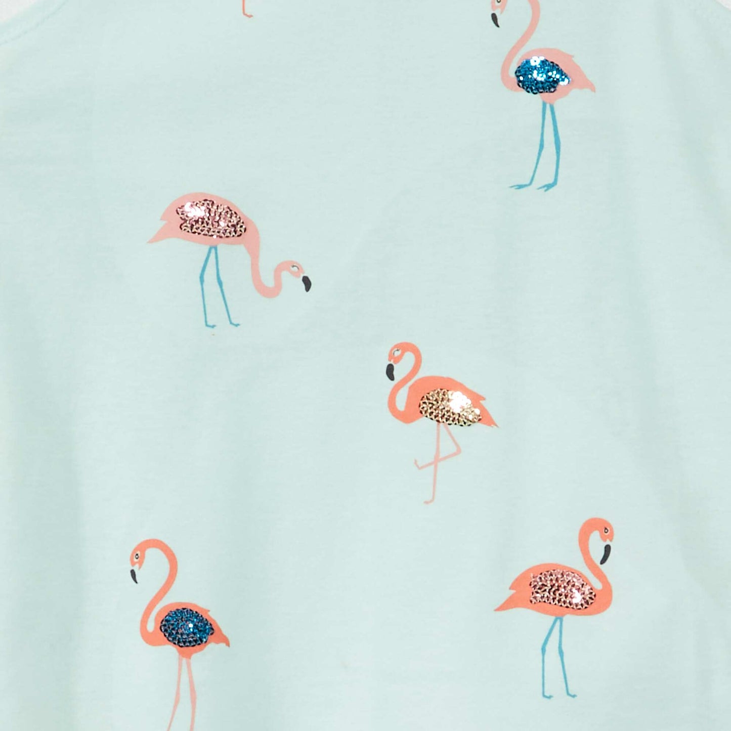 Jersey vest top with cute patterns BLUE