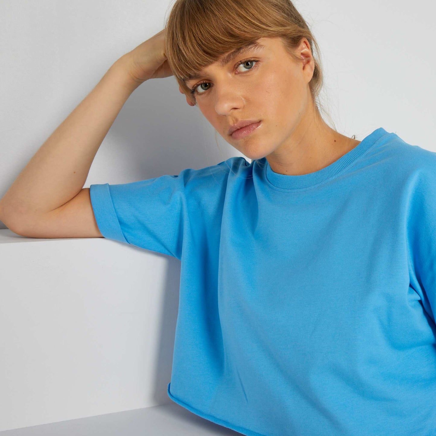 Cropped T-shirt BLUE