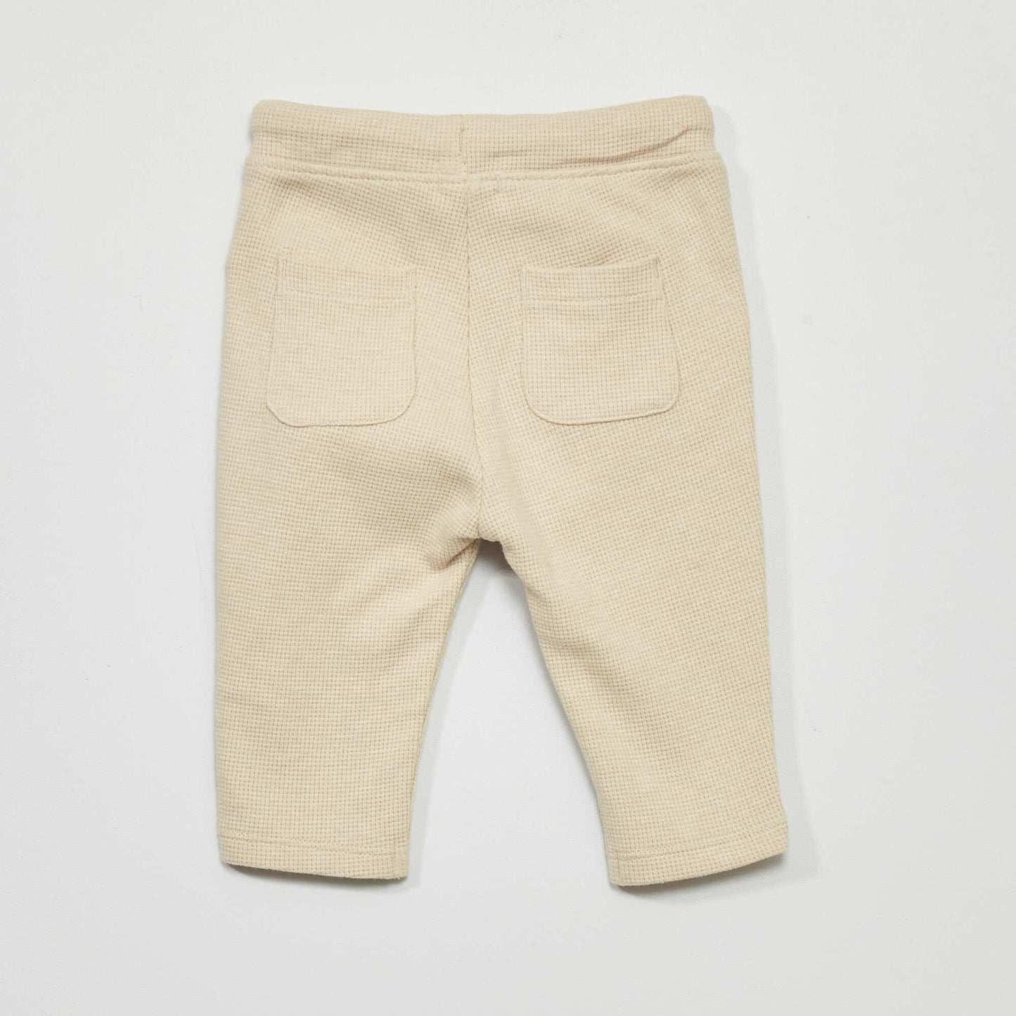 Waffle-knit joggers L_BEIGE