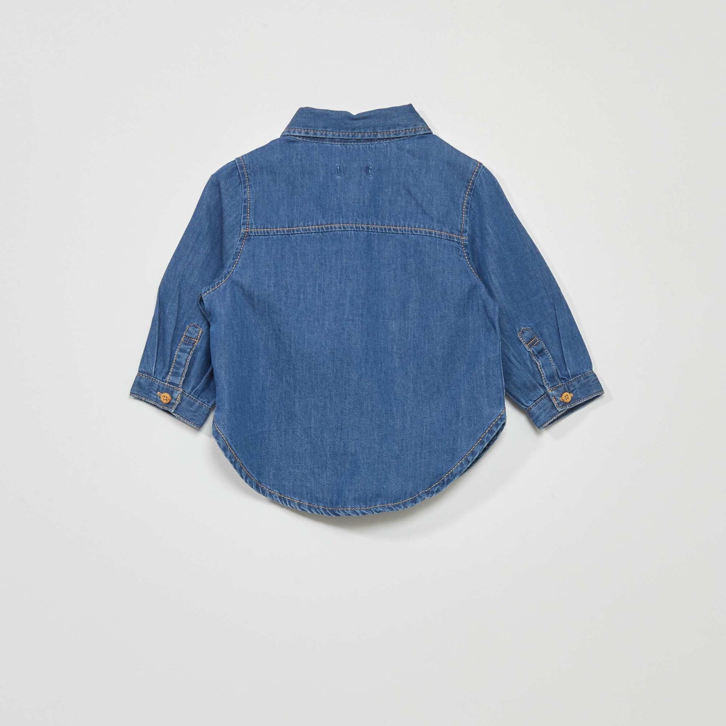 Long-sleeved denim shirt BLUE