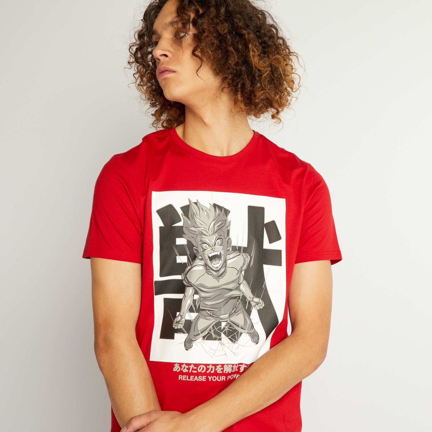 Printed jersey T-shirt RED