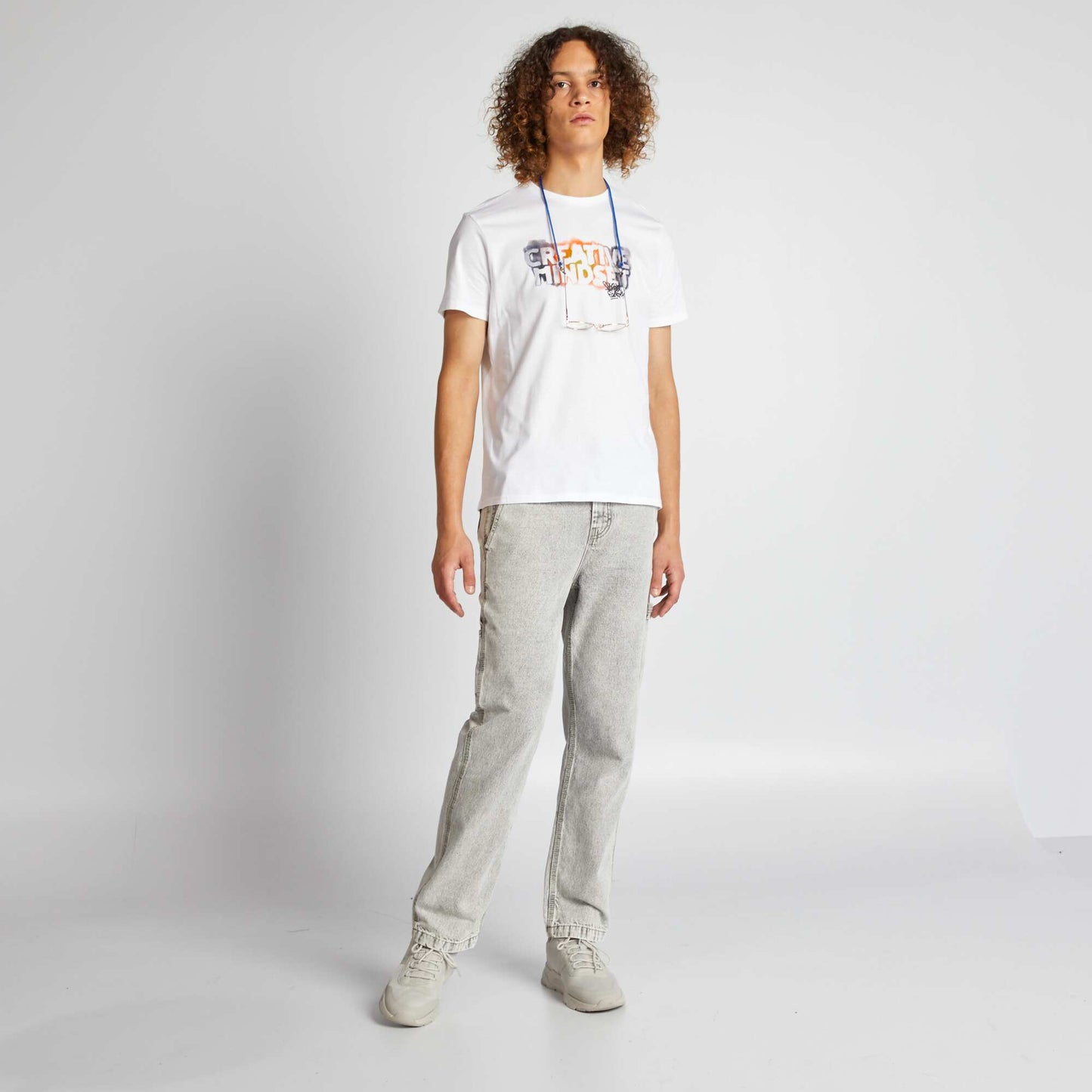 Printed jersey T-shirt WHITE