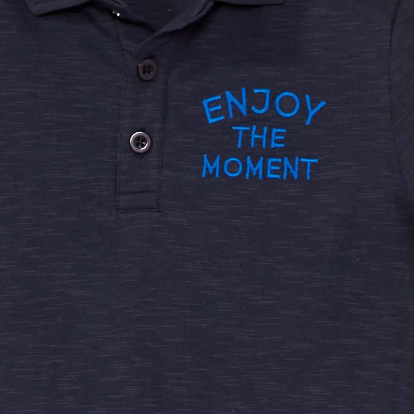 'Enjoy the moment' polo shirt BLUE