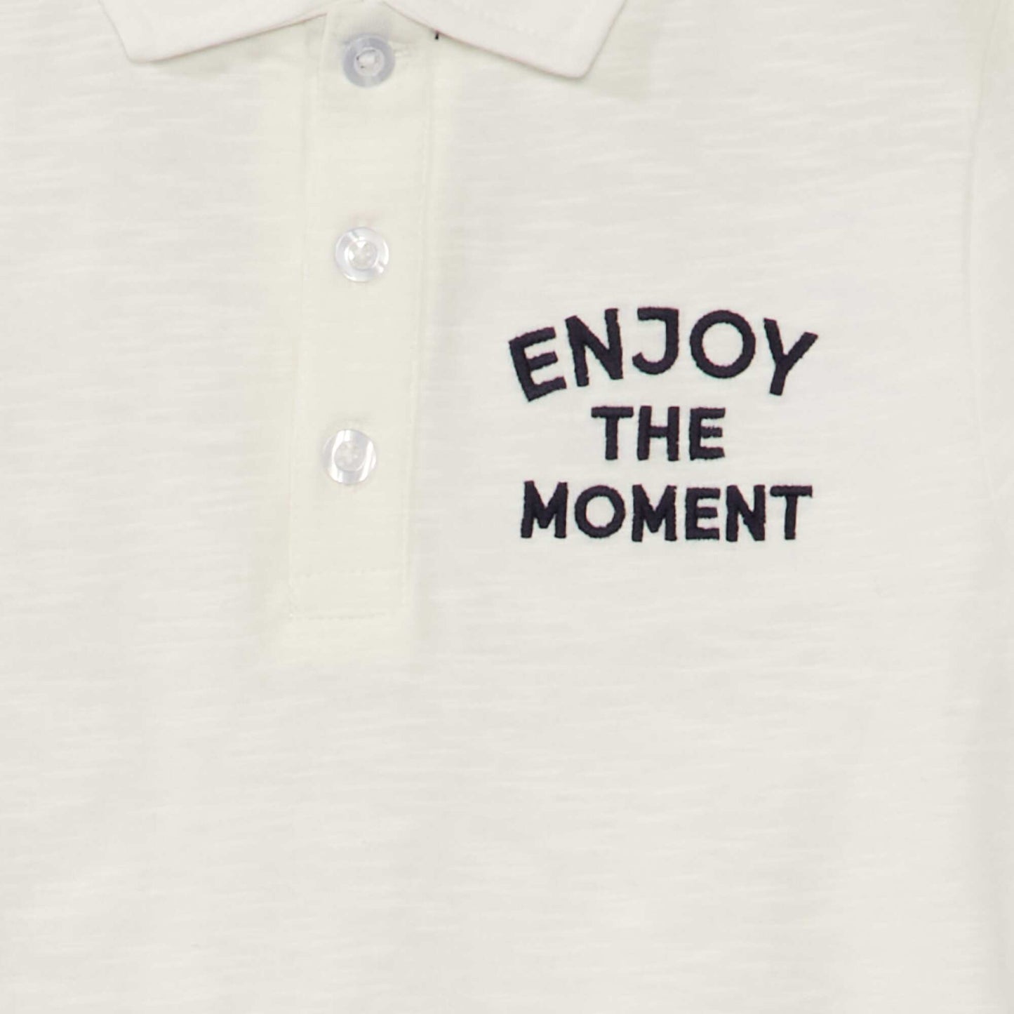 'Enjoy the moment' polo shirt WHITE