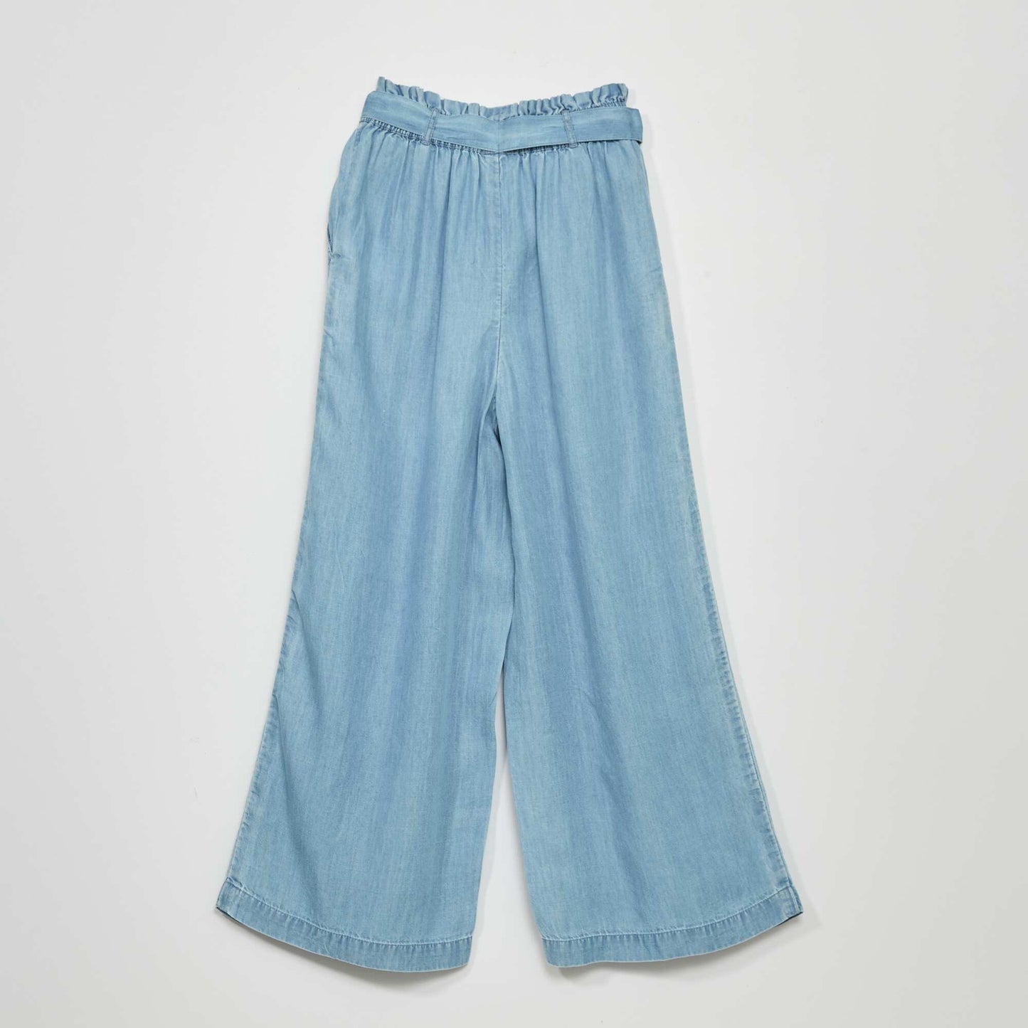 Paperbag-style trousers Blue