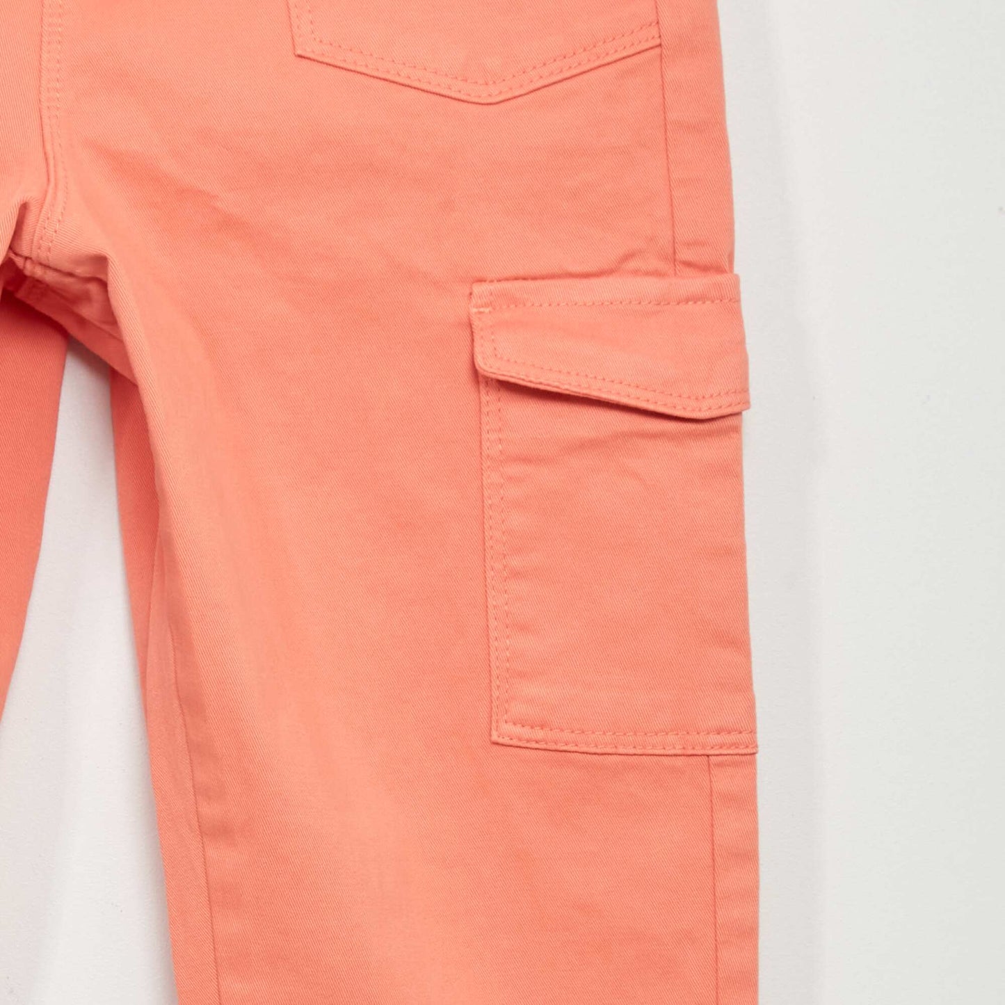 Paper bag trousers with pockets ORANGE