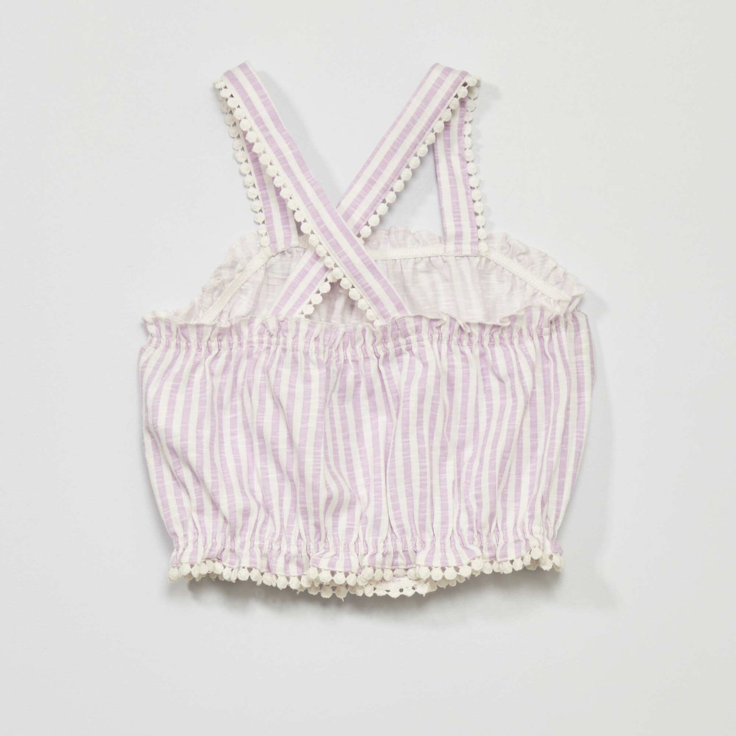 سترة مخططة أعلى أرجواني