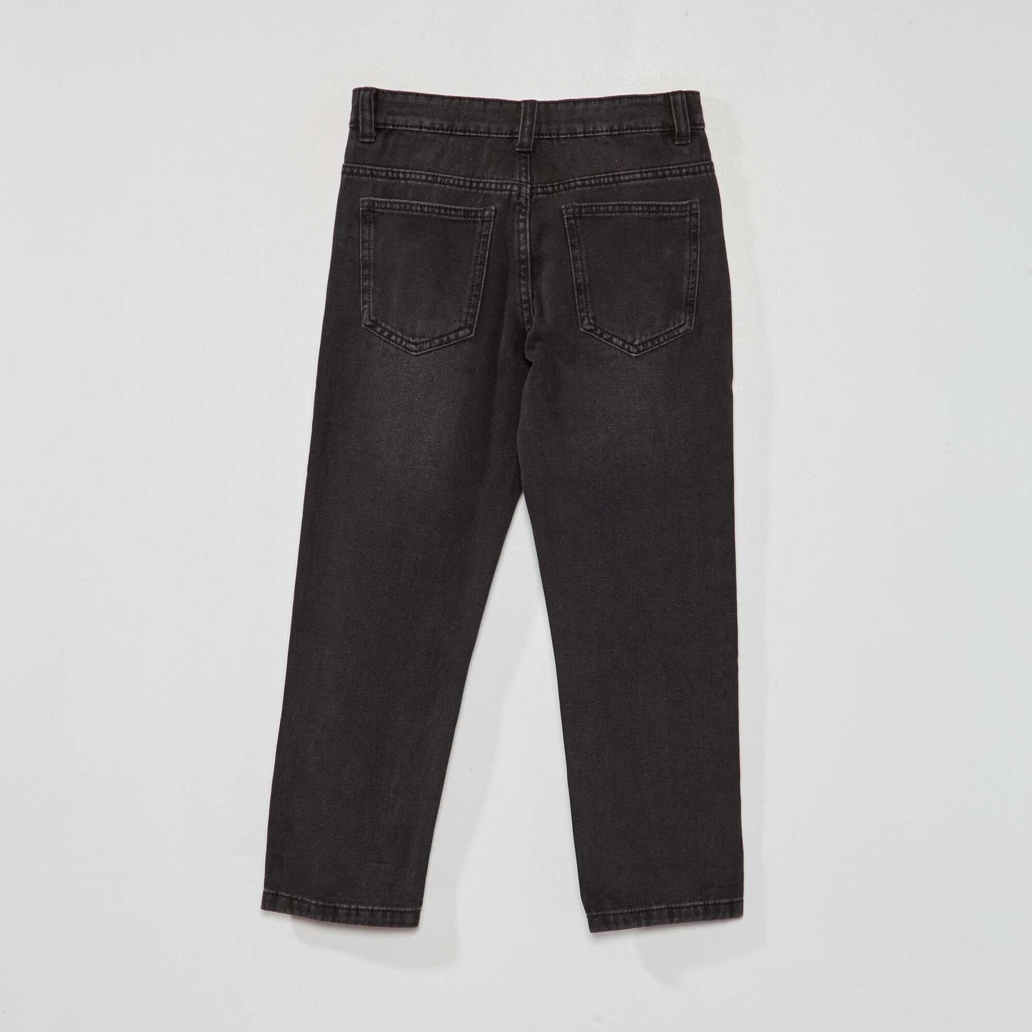 5-pocket straight-leg jeans BLACK