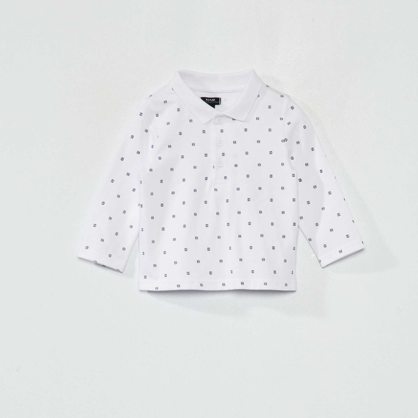 Dungarees + polo shirt set WHITE