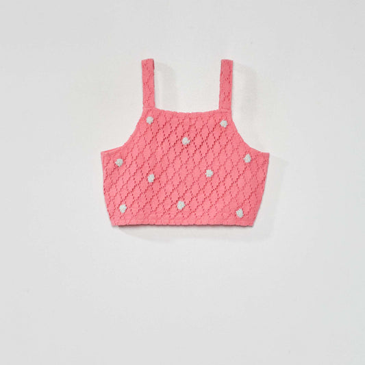 Crochet top pink