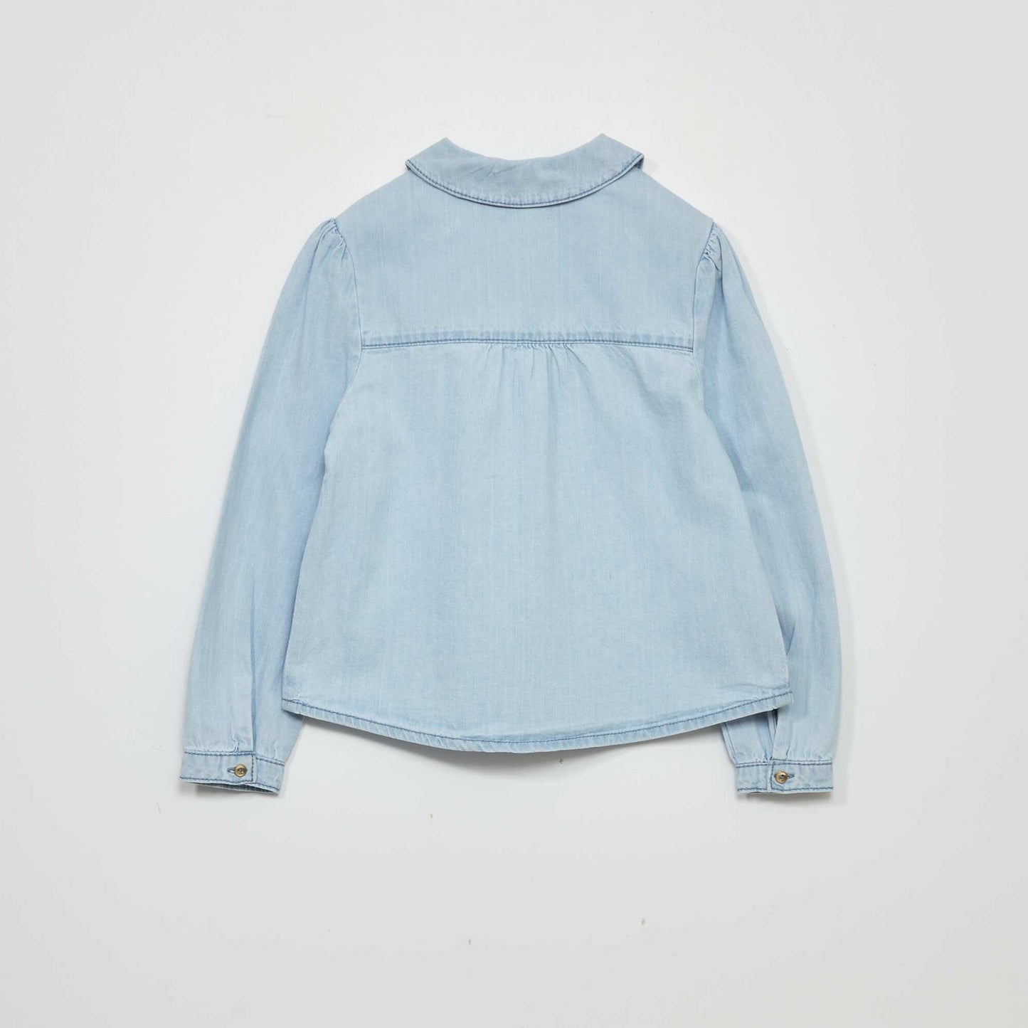 Long-sleeved denim shirt BLUE
