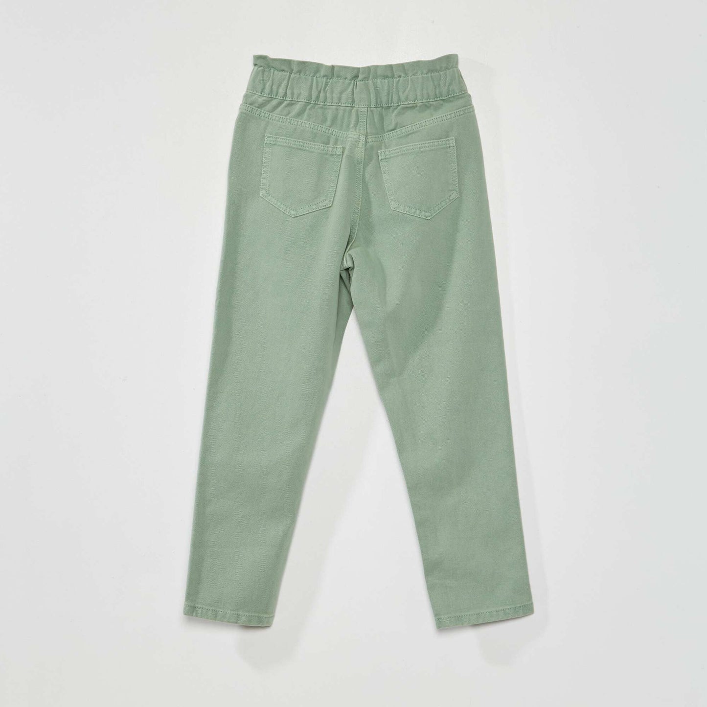Mom-fit denim trousers GREEN