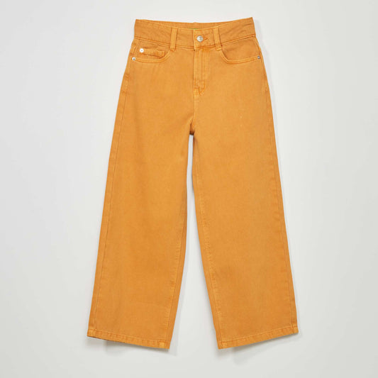 Wide-leg 5-pocket jeans YELLOW