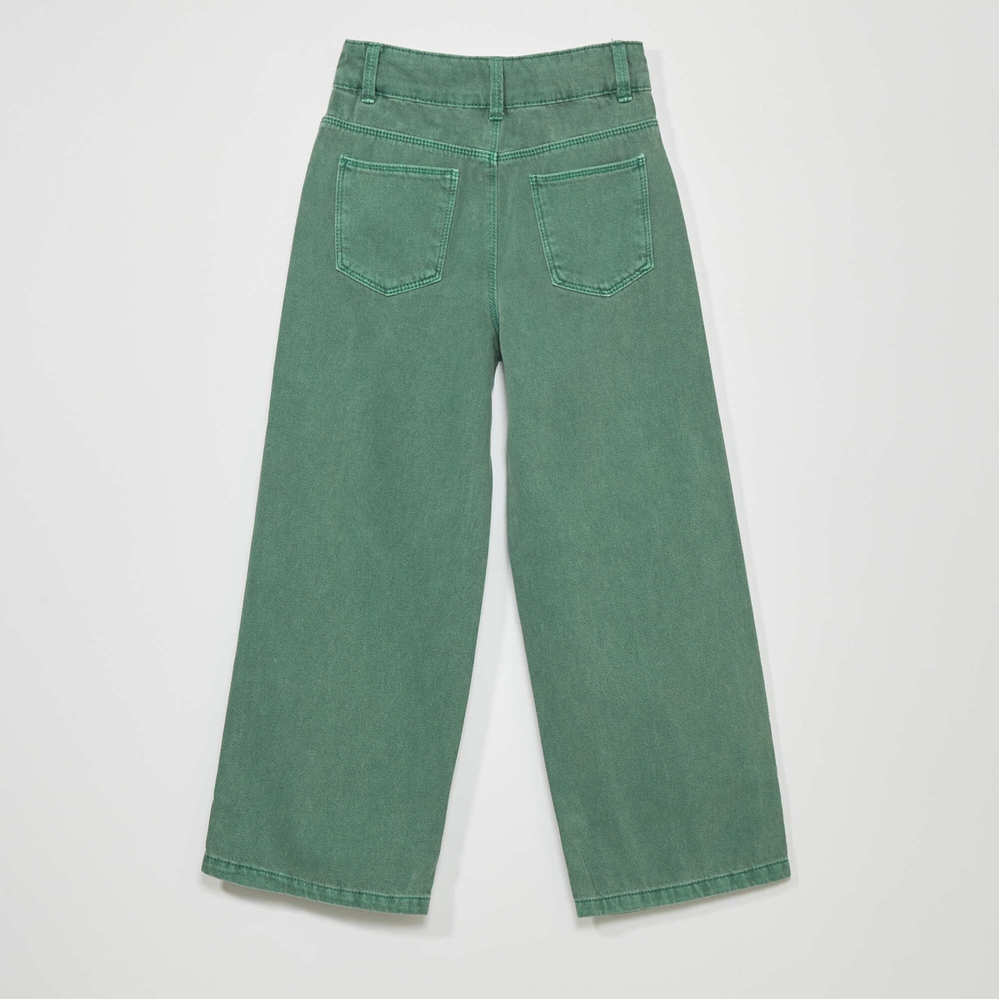 Wide-leg 5-pocket jeans Green