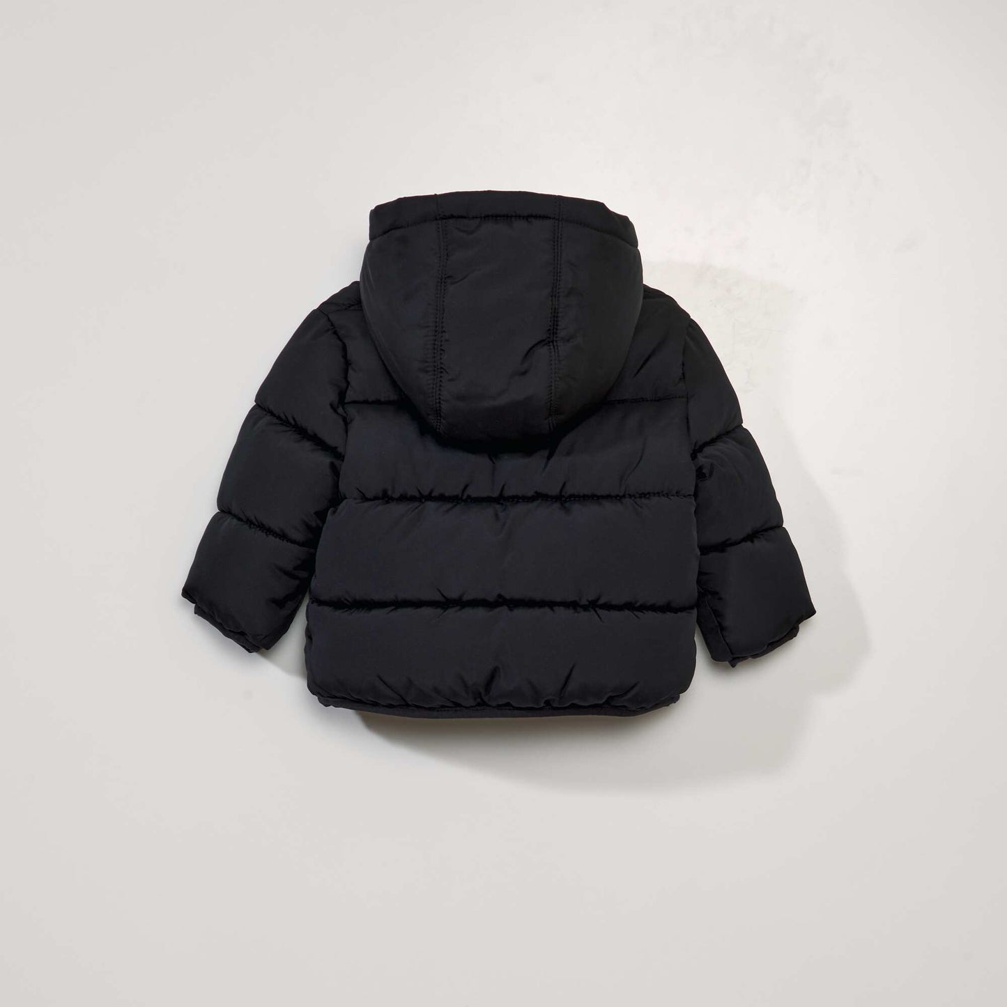 Quilted padded jacket Black