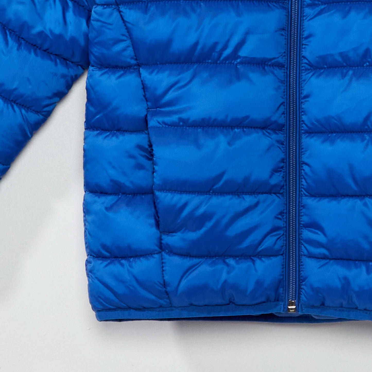 Padded jacket made from recycled bottles BLUE WEB