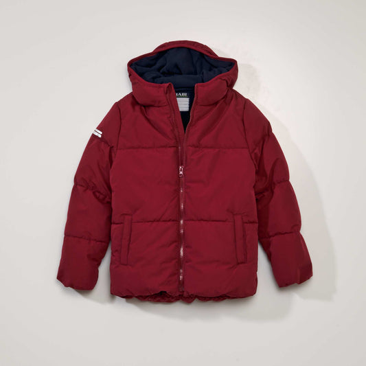 Padded jacket made from recycled bottles RHUBARB