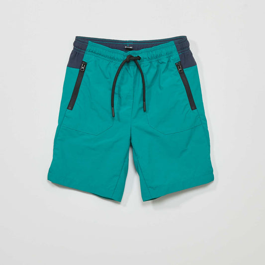 Zipped Bermuda shorts GREEN