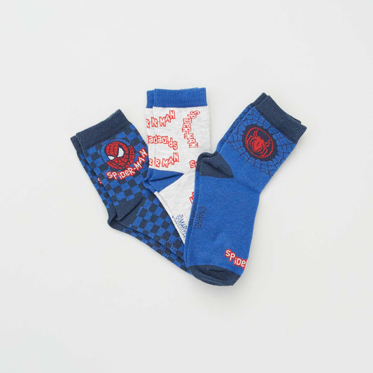 Pack of 3 pairs of Spider-Man socks BLUE
