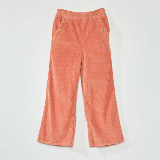 Corduroy trousers pink