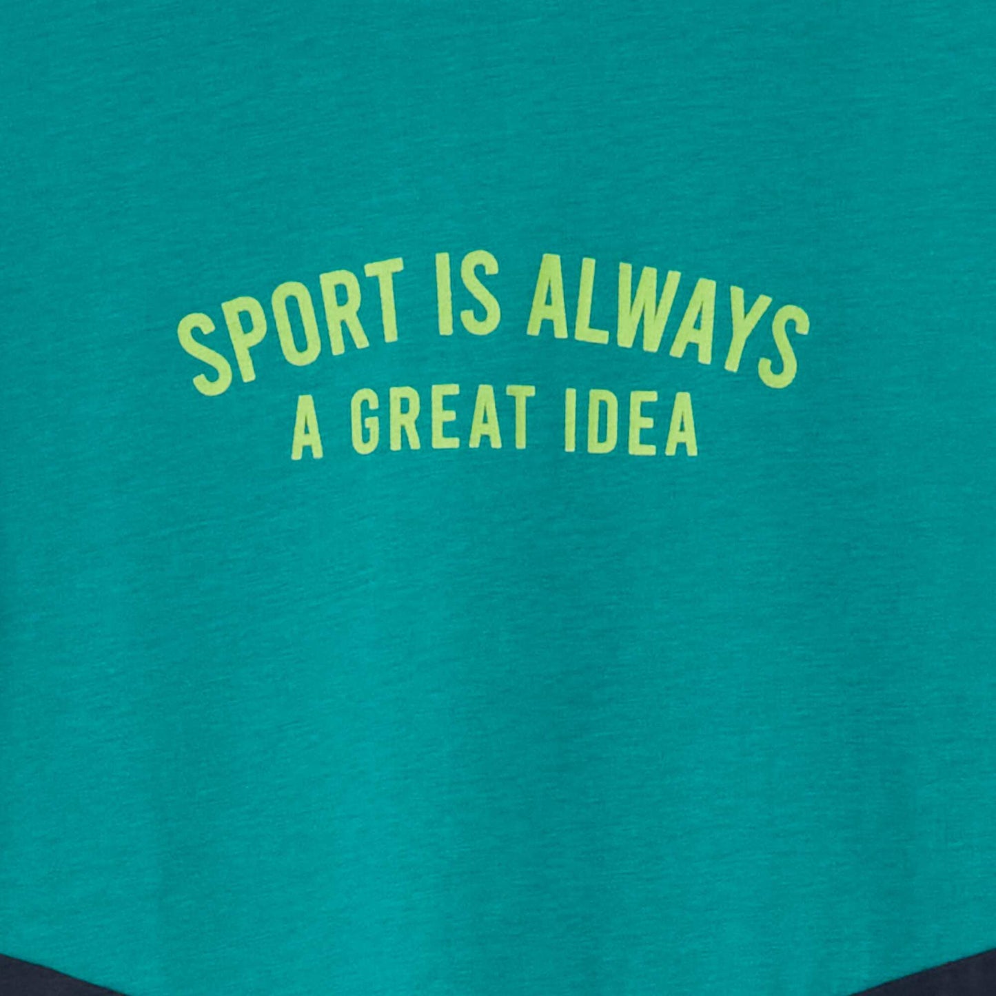 Colour-block jersey T-shirt GREEN