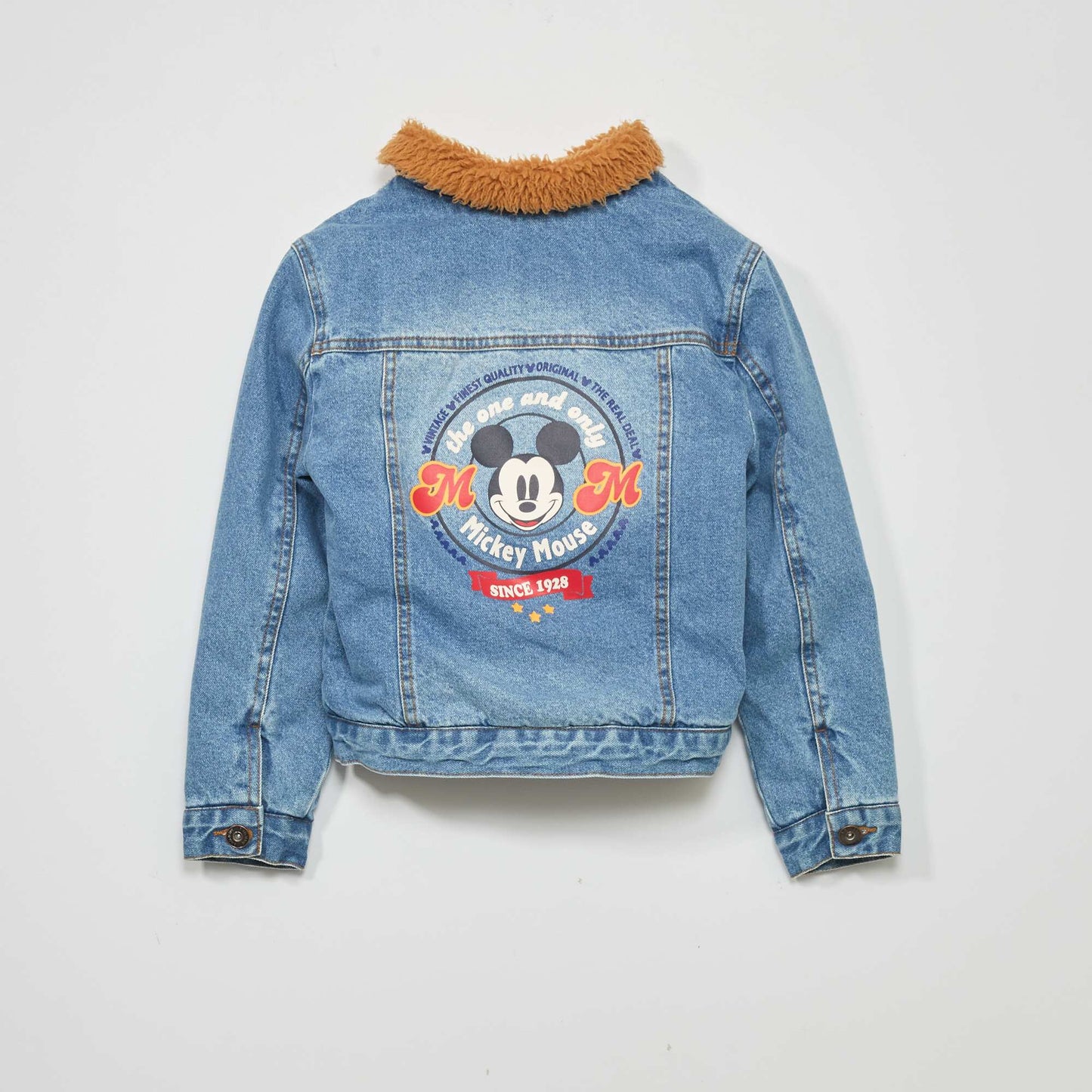 'Mickey' denim jacket with Sherpa lining BLUE