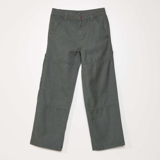 Workwear-inspired carpenter trousers dark grey