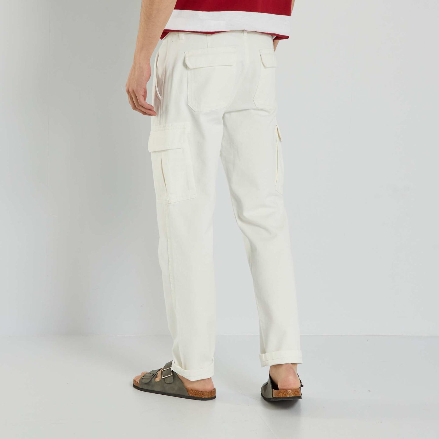 Cargo-style trousers snow white