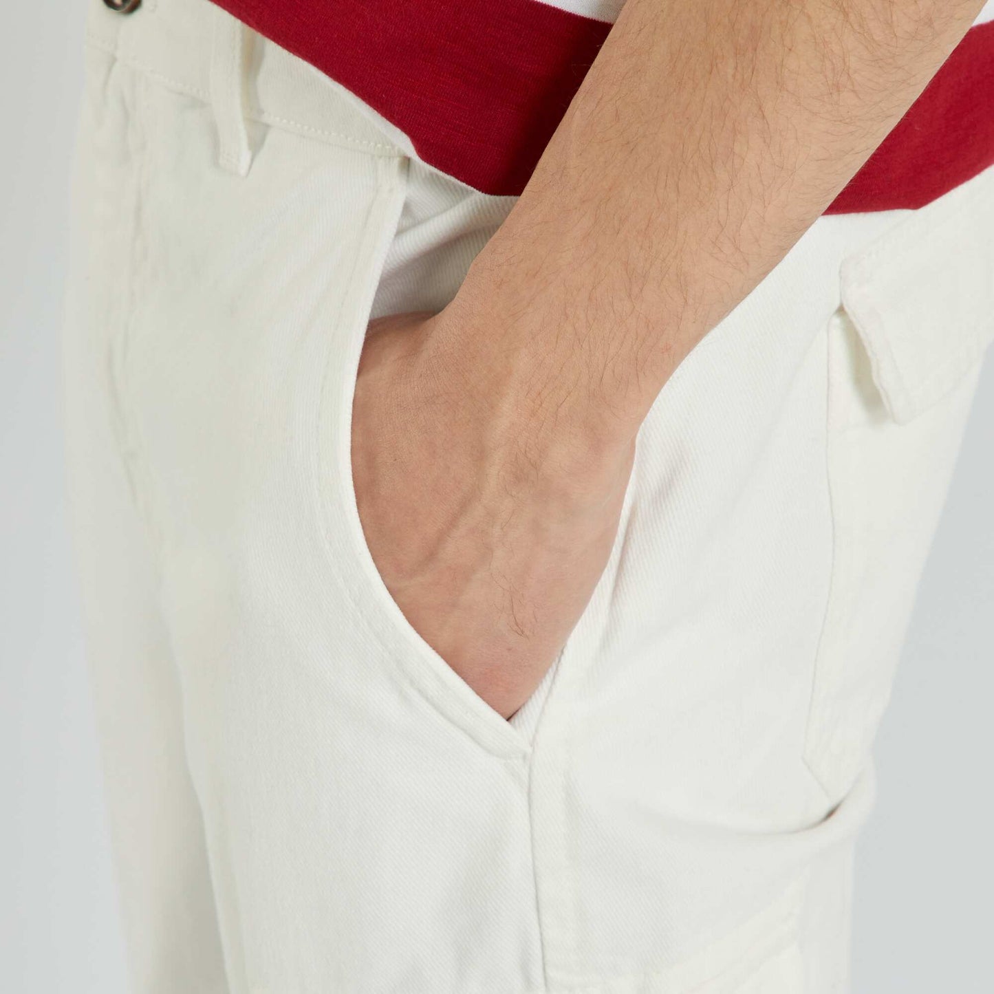 Cargo-style trousers snow white