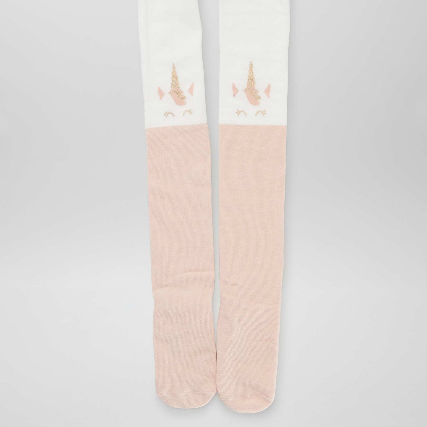 عبوة من 2 زوجين من الجوارب الضيقة المحبوكة المزخرفة باللون البيج