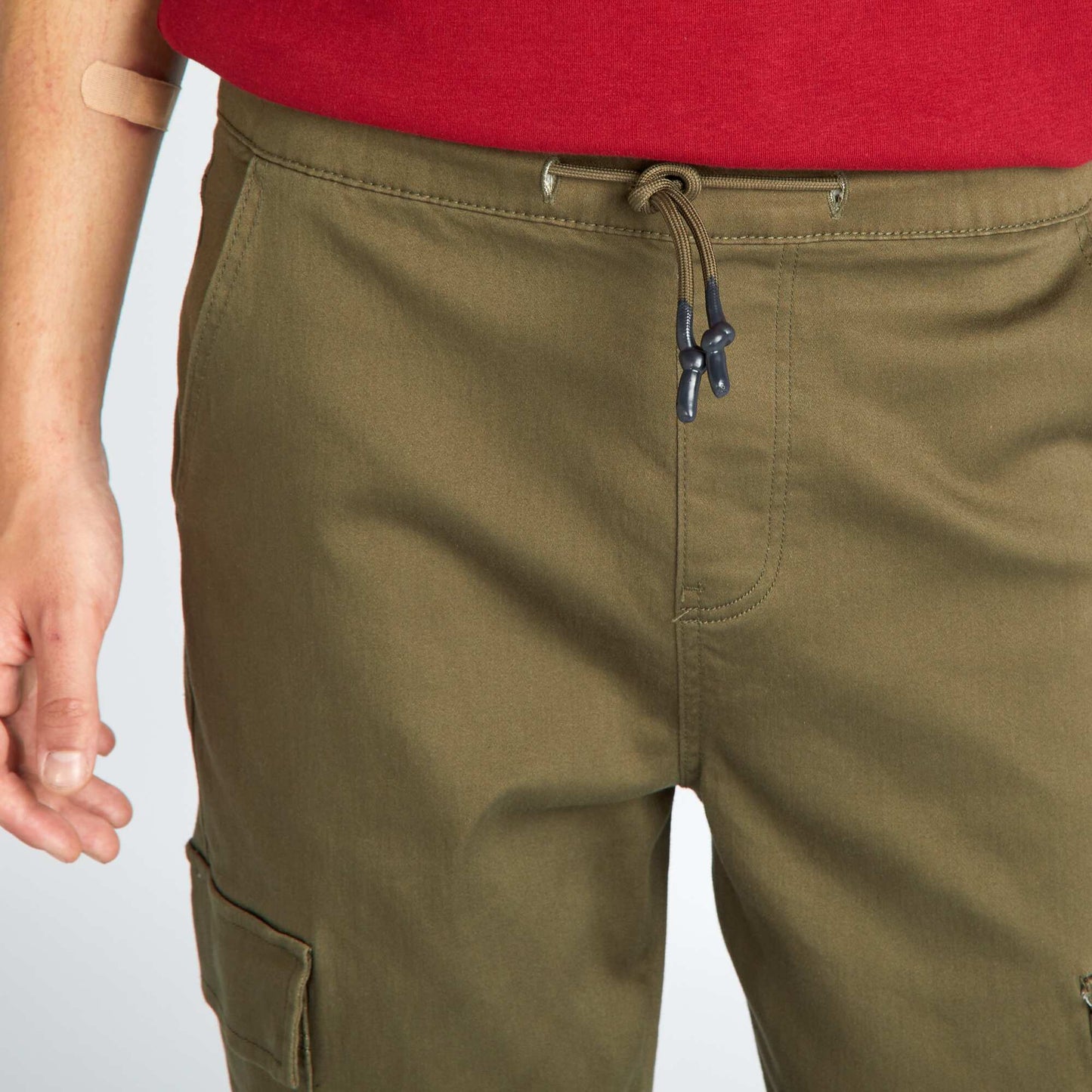 Jogger-style trousers with flap pockets KHAKI